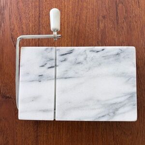 White Marble Cheese Slicer and Board